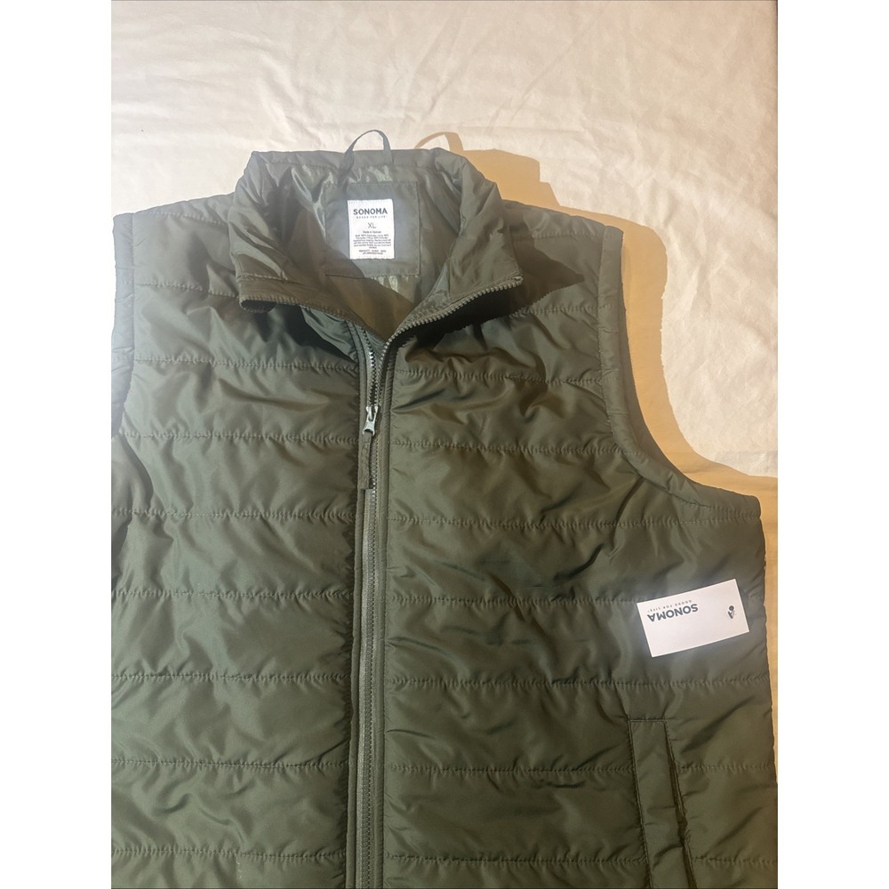Sonoma Men's Green‎ Puffer Vest Size XL Pre-Owned NWT
